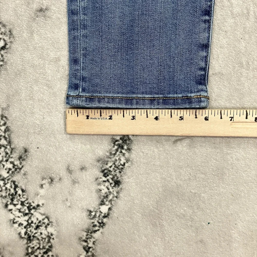 American Eagle Skinny Super Stretch Jeans Womens 12 Medium Wash Mid Rise Denim